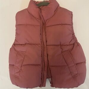 Zara Kids Dusty Rose Puffer Vest